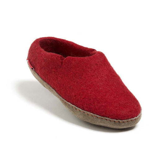 Classic Slipper - Red with Leather - www.Shopthatapp.com