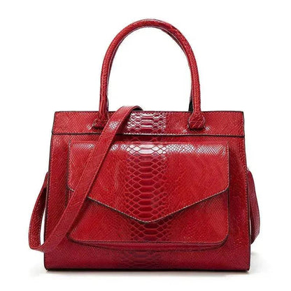 Classy European and American Women's Snake Print Zipper Handbag - www.Shopthatapp.com