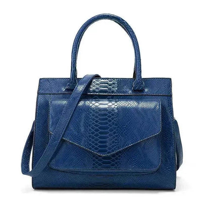 Classy European and American Women's Snake Print Zipper Handbag - www.Shopthatapp.com