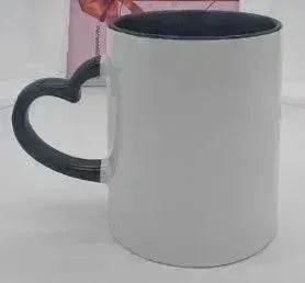 Coated Mug Heart Shaped Handle Inner Color Cup Ceramic Cup Customized - www.Shopthatapp.com