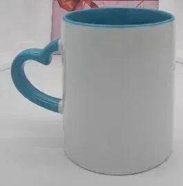 Coated Mug Heart Shaped Handle Inner Color Cup Ceramic Cup Customized - www.Shopthatapp.com