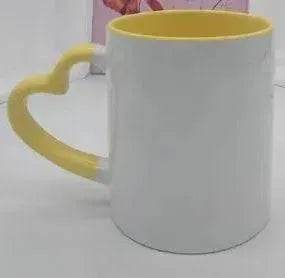 Coated Mug Heart Shaped Handle Inner Color Cup Ceramic Cup Customized - www.Shopthatapp.com