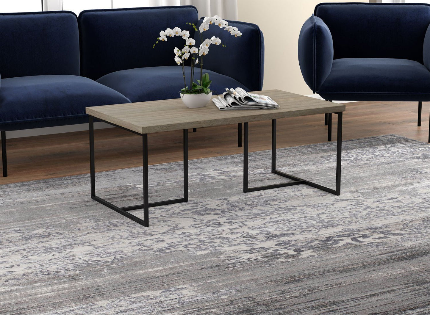 Coffee Table Dark Taupe Black Metal - www.Shopthatapp.com