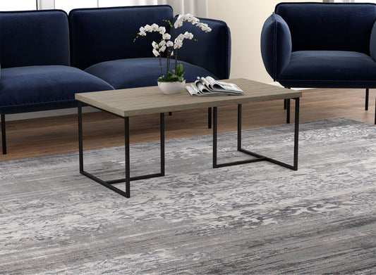 Coffee Table Dark Taupe Black Metal - www.Shopthatapp.com