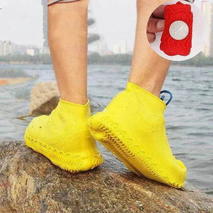 colorful Portable Silicone Waterproof Non-slip Shoe Cover - www.Shopthatapp.com