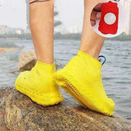 colorful Portable Silicone Waterproof Non-slip Shoe Cover - www.Shopthatapp.com