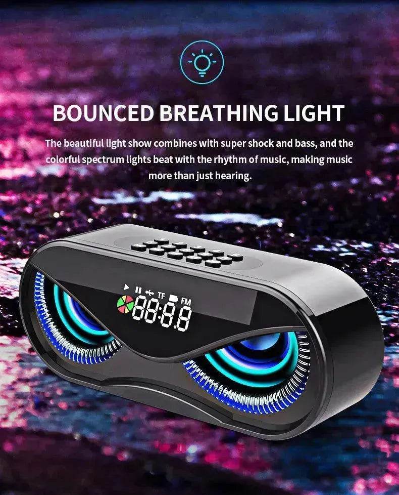 Colorful lights, dual speakers, digital buttons, song, Bluetooth speaker - www.Shopthatapp.com