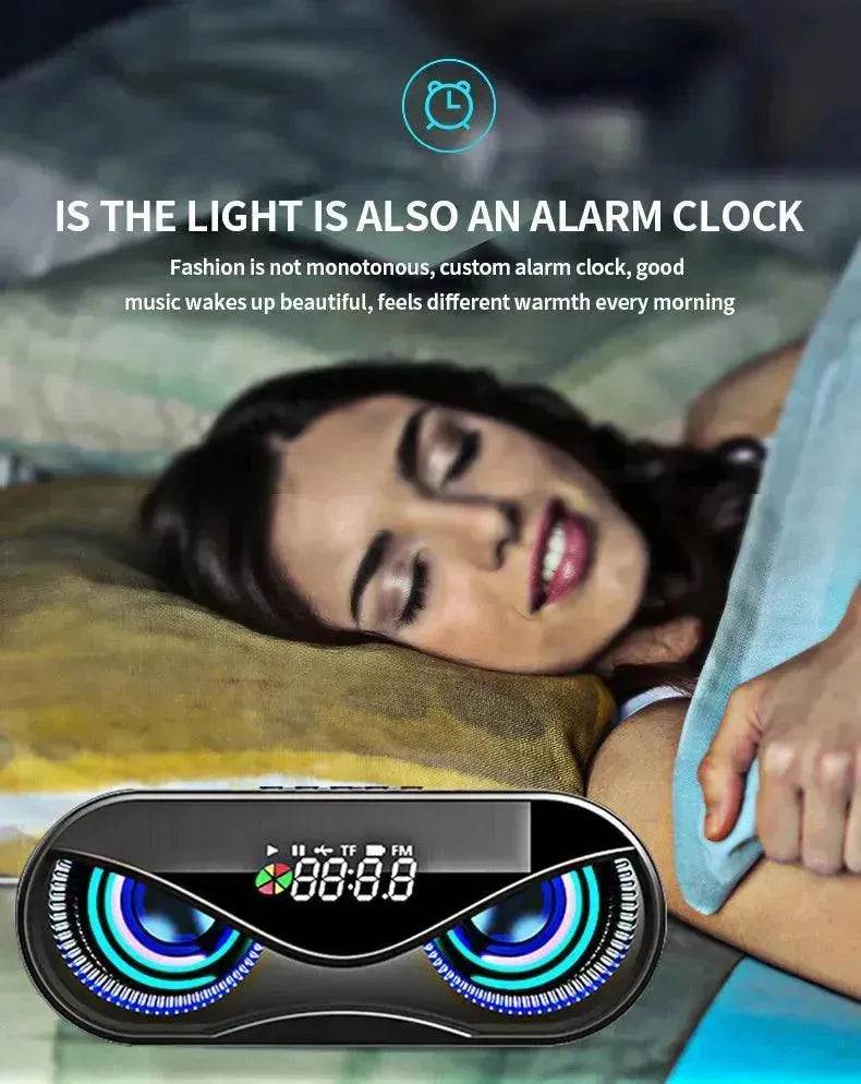 Colorful lights, dual speakers, digital buttons, song, Bluetooth speaker - www.Shopthatapp.com