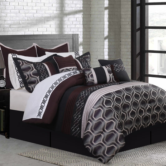 Ensemble de couette 7 pièces Jacquard King Cole