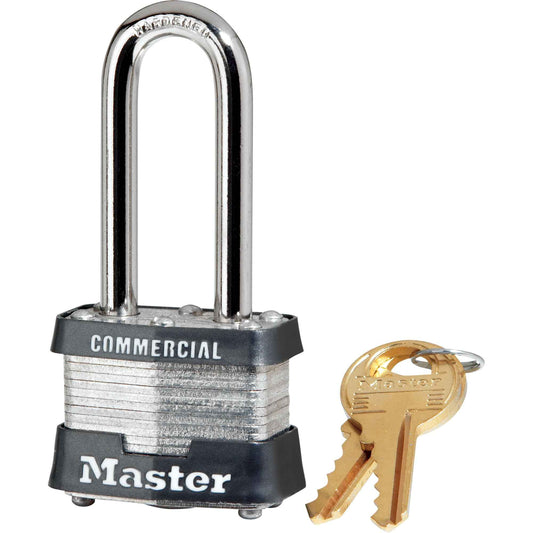 Commercial Padlock, Keyed Different, Laminated Steel, 1-9/16" Width - www.Shopthatapp.com