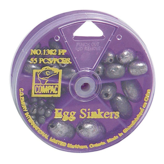 COMPAC Egg Sinker Dial Pack Assortment 55pcs - www.Shopthatapp.com