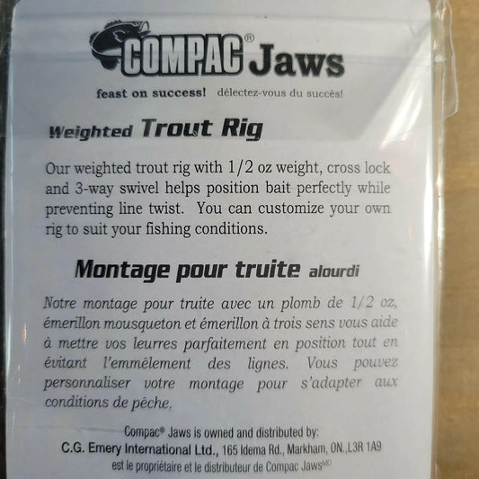COMPAC Weighted Trout Rig 1/2oz - www.Shopthatapp.com