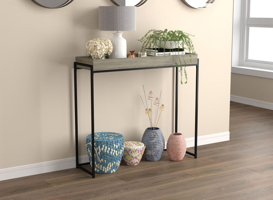 Console de canapé avec plateau taupe foncé