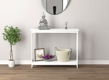 Console Sofa Table White 1 Shelf - www.Shopthatapp.com