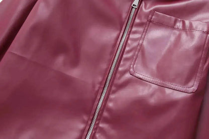 Cool And Wild Lapel Leather Biker's Leather Jacket - www.Shopthatapp.com