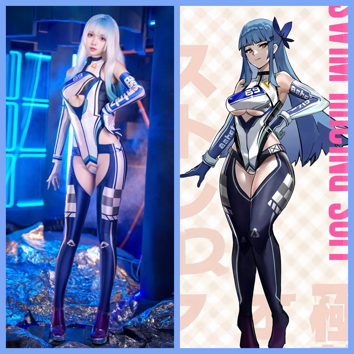 Anime Sci-fi Spandex Swimwear Racing Suit Wet Suit Race Queen Costume - www.Shopthatapp.com