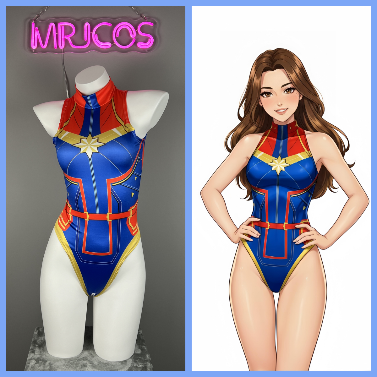 Super Hero Crotchless Cosplay BodySuit Lingerie Costume - www.Shopthatapp.com