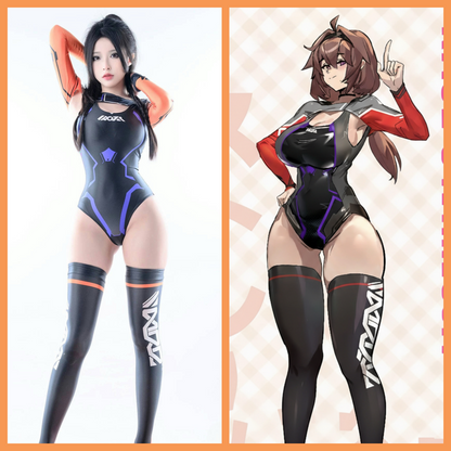 Anime Sci-fi Spandex Swimwear Racing Suit Wet Suit Race Queen Costume - www.Shopthatapp.com