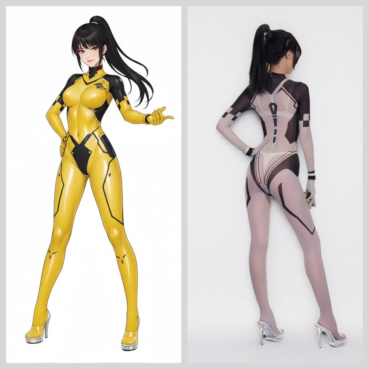 Anime Sci-fi Sheer 10D Nylon Full Bodysuit See Through Body Stocking Lingerie - www.Shopthatapp.com