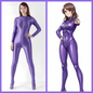 Front Zipper Spandex Nylon Full Bodysuit Zentai Shinny Jumpsuit with Triple-Zipper - www.Shopthatapp.com