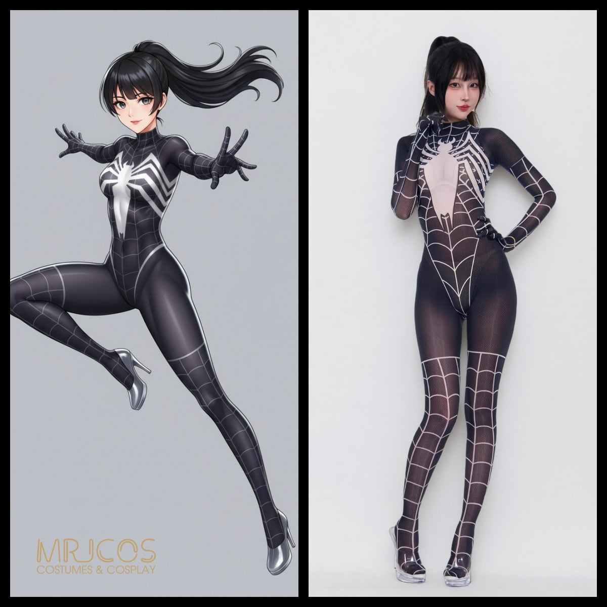 Super Hero Spider Sheer 10D Nylon Full Bodysuit Body Stocking Lingerie - www.Shopthatapp.com