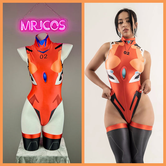 Anime Style Spandex Cosplay Open Crotch Bodysuit Costume Plug Suit - www.Shopthatapp.com