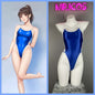 Women's High-Cut One-Piece Satin Spandex BodySuit Swimsuit with Side Cutouts - www.Shopthatapp.com