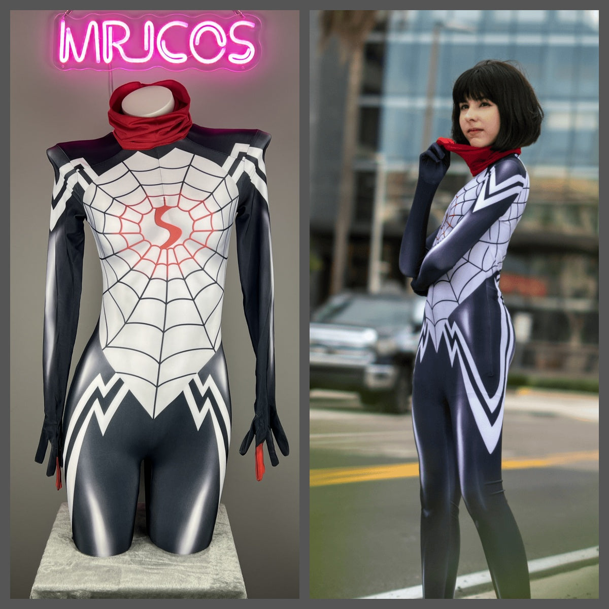Super Hero Spider Cindy Cosplay Full Bodysuit Halloween Costume Zentai - www.Shopthatapp.com