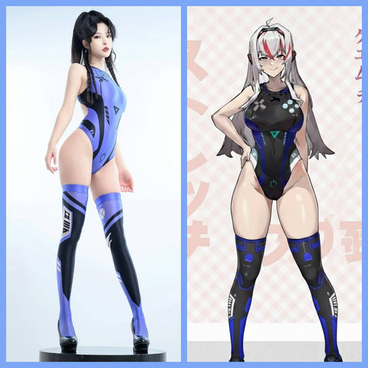 Anime Sci-fi Spandex Swimwear Racing Suit Wet Suit Race Queen Costume - www.Shopthatapp.com
