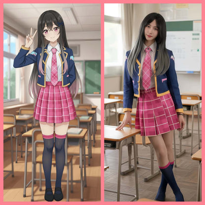 Anime Style Cosplay Halloween Costume Set School Uniform with Jacket and Skirt - www.Shopthatapp.com
