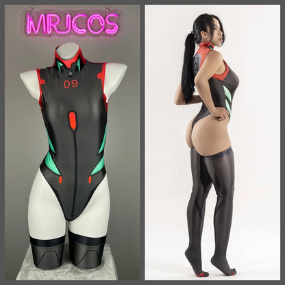 Anime Style Spandex Cosplay Open Crotch Bodysuit Costume Plug Suit - www.Shopthatapp.com