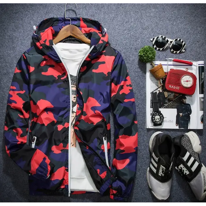 Covrlge Men Jacket Fashion Spring Men Brand Camouflage Jackets Casual Mens Coat Men's Hooded Luminous Zipper Coats MWJ011 - www.Shopthatapp.com