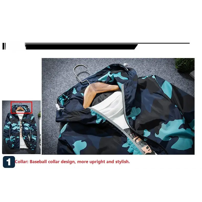 Covrlge Men Jacket Fashion Spring Men Brand Camouflage Jackets Casual Mens Coat Men's Hooded Luminous Zipper Coats MWJ011 - www.Shopthatapp.com