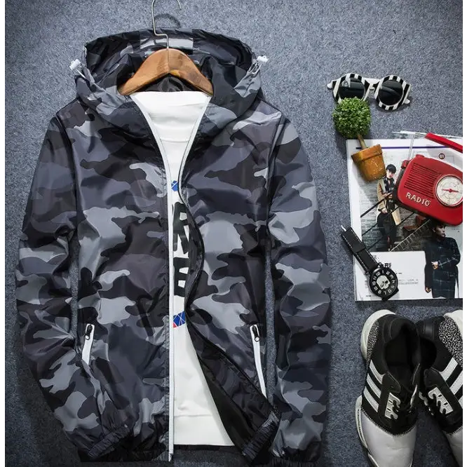 Covrlge Men Jacket Fashion Spring Men Brand Camouflage Jackets Casual Mens Coat Men's Hooded Luminous Zipper Coats MWJ011 - www.Shopthatapp.com