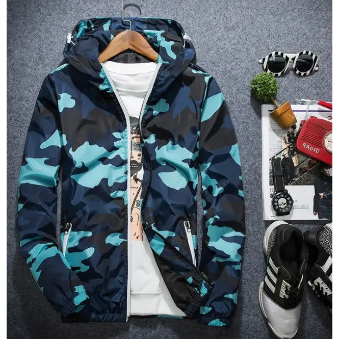Covrlge Men Jacket Fashion Spring Men Brand Camouflage Jackets Casual Mens Coat Men's Hooded Luminous Zipper Coats MWJ011 - www.Shopthatapp.com