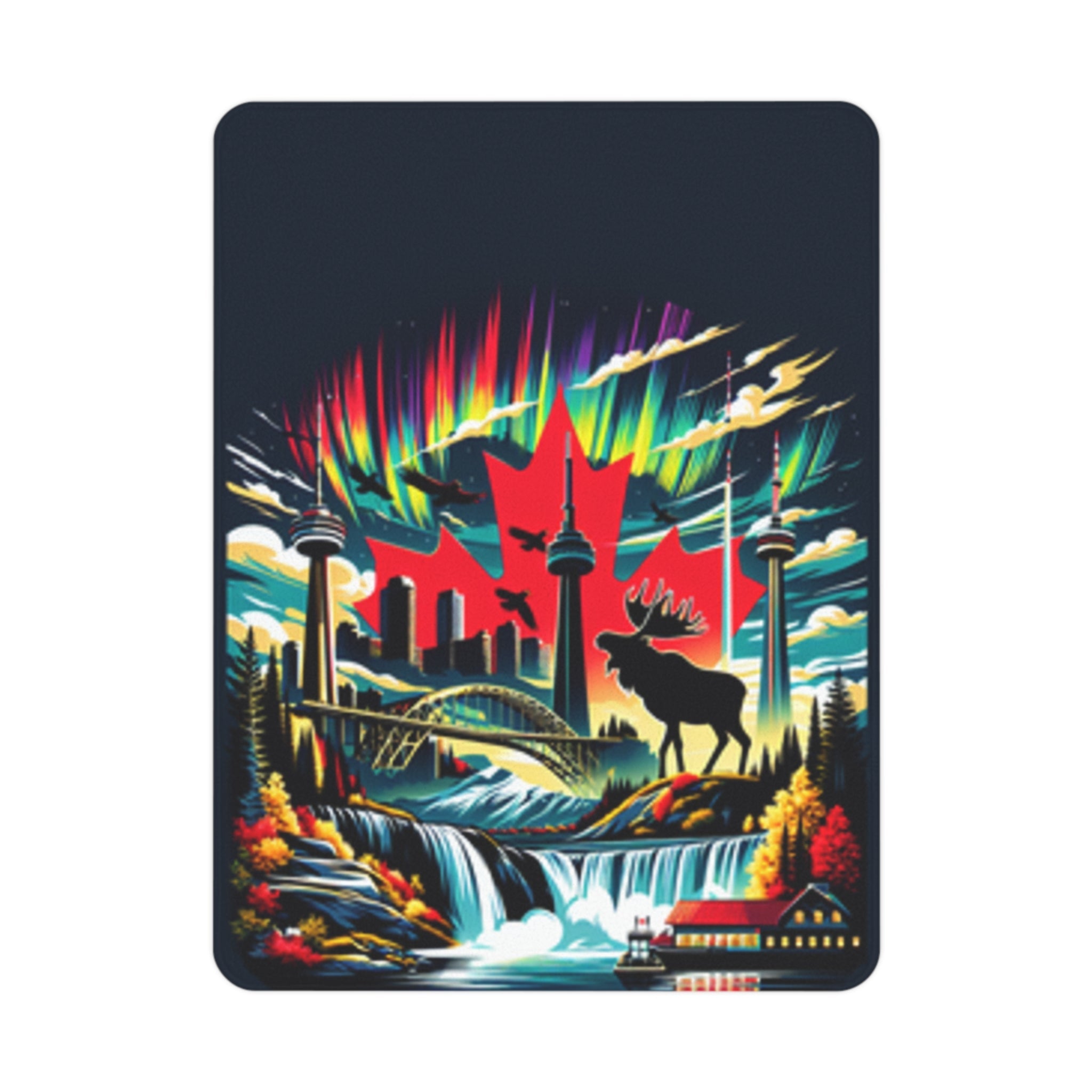 Cozy Canadian Toddler Blanket, Child's Keepsake Blanket, Nursery Decor, Gift for Baby Showers, Kids Soft Blanket - www.Shopthatapp.com