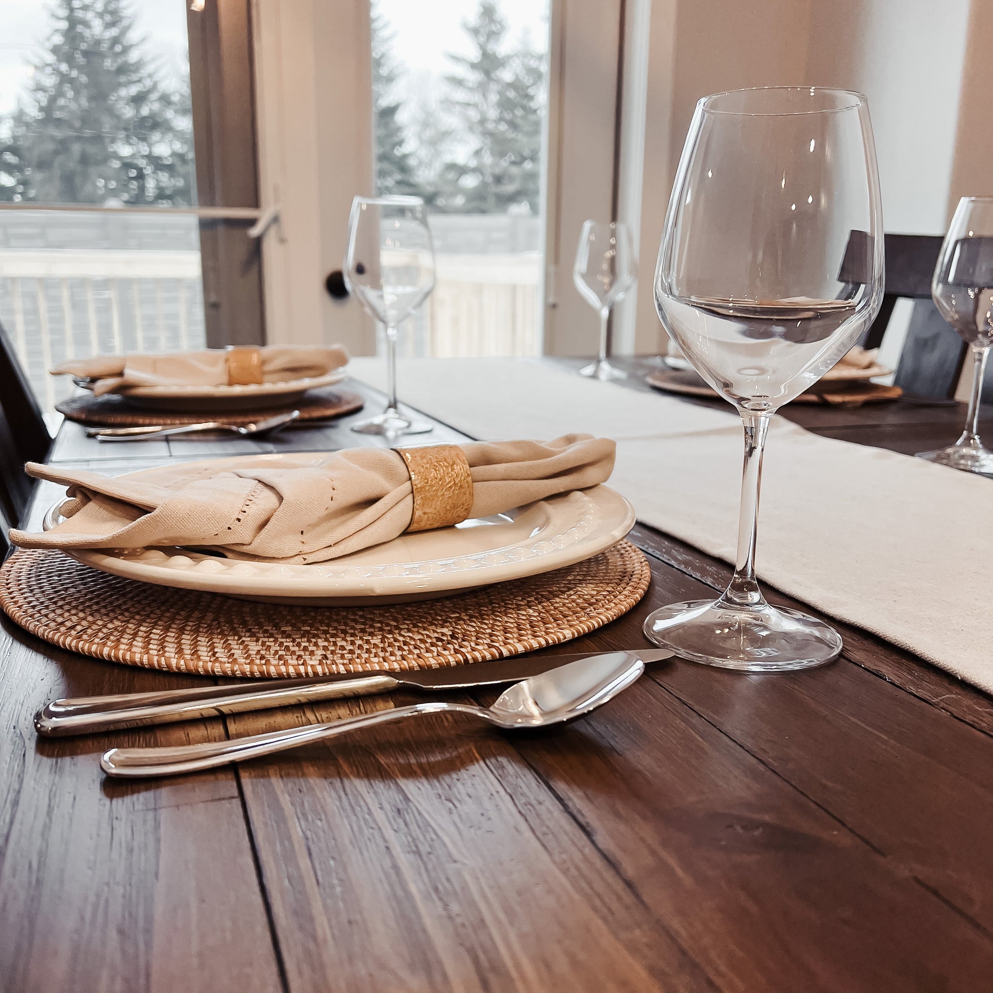Cream Organic Cotton Hemp Canvas Table/Bed Runner - www.Shopthatapp.com