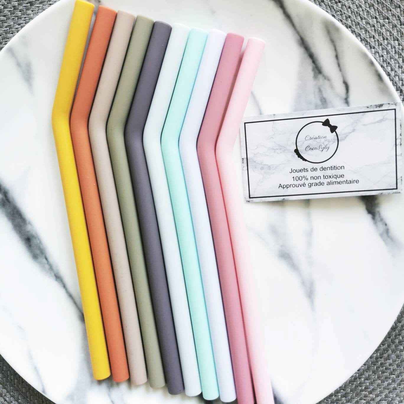 Creation Coco Lyly Reusable Silicone Straws Set - www.Shopthatapp.com