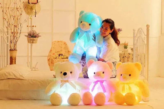 Creative Light Up LED Teddy Bear Stuffed Animals Plush Toy Colorful Glowing Christmas Gift For Kids Pillow - www.Shopthatapp.com