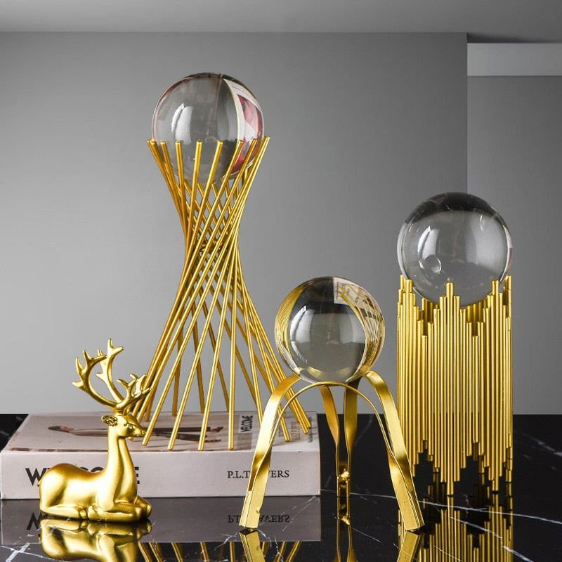 Crystal Ball-Golden Ornament - www.Shopthatapp.com