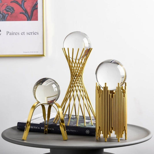 Crystal Ball-Golden Ornament - www.Shopthatapp.com