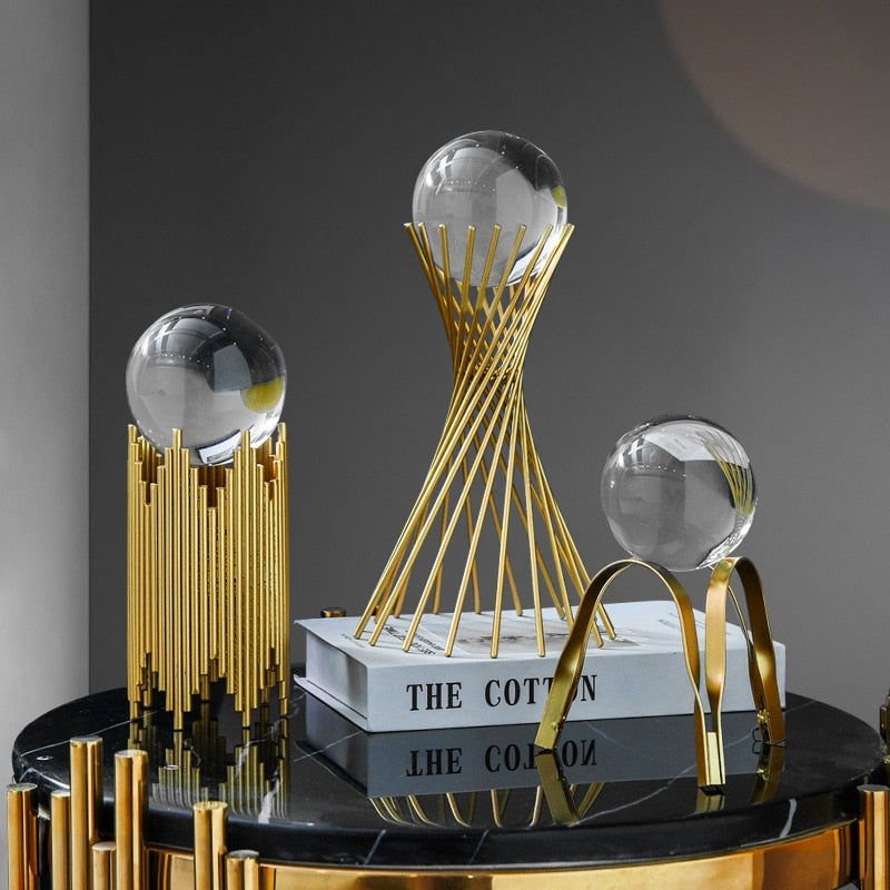 Crystal Ball-Golden Ornament - www.Shopthatapp.com