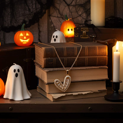 Swarovski Heart Pendant Necklace – Elegant Crystal Design - www.Shopthatapp.com