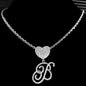 Cursive Letter Pendant Rope Chain - Silver - www.Shopthatapp.com