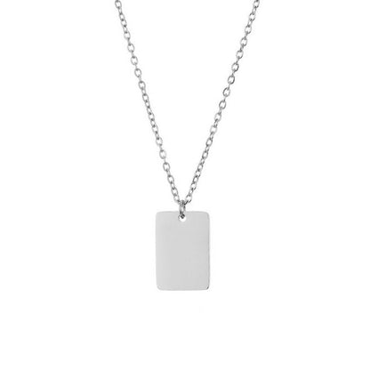 Collier petit rectangle imprimé à la demande