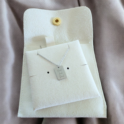Collier petit rectangle imprimé à la demande