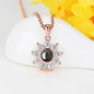 Custom Photo Name Projection Necklace Rose Gold Silver Color Clavicle Chain Personalized Sun Flower Shaped Pendant Jewelry - www.Shopthatapp.com