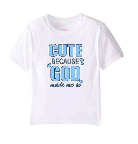Cute Because God Made Me So (Kids) (K.C.C) - www.Shopthatapp.com