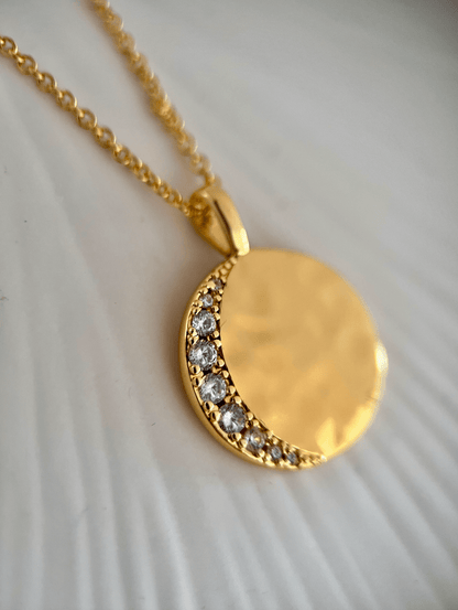 Moon Molten Disc Necklace (Sample Sale)