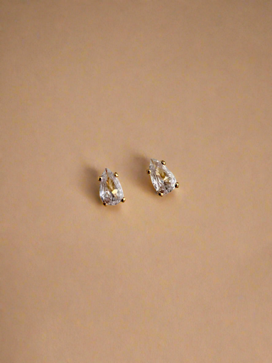 Teardrop Cubic Zirconia Studs - www.Shopthatapp.com